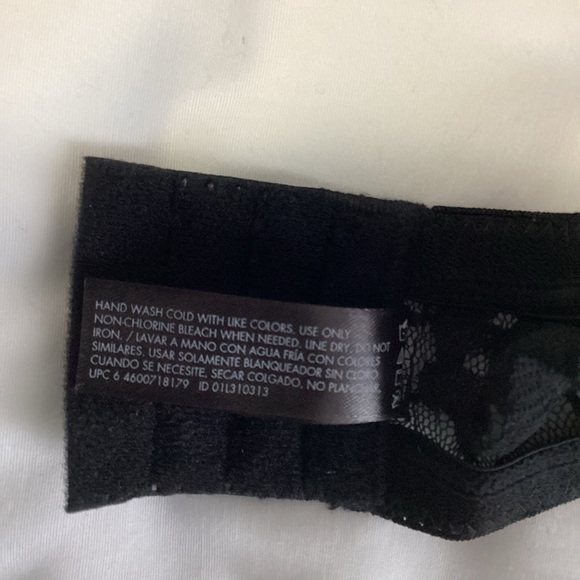 SMART & SEXY: black with pink floral pattern lightly lined bra size 42DD - Picture 5 of 6